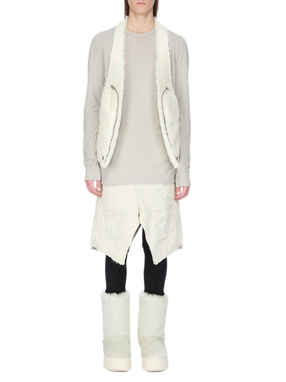 Bauhaus woollen cardigan - Milk