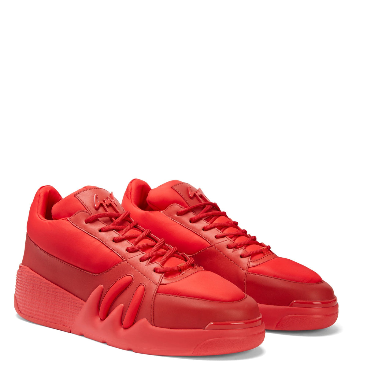 Sneakers basses Talon en cuir - Rouge