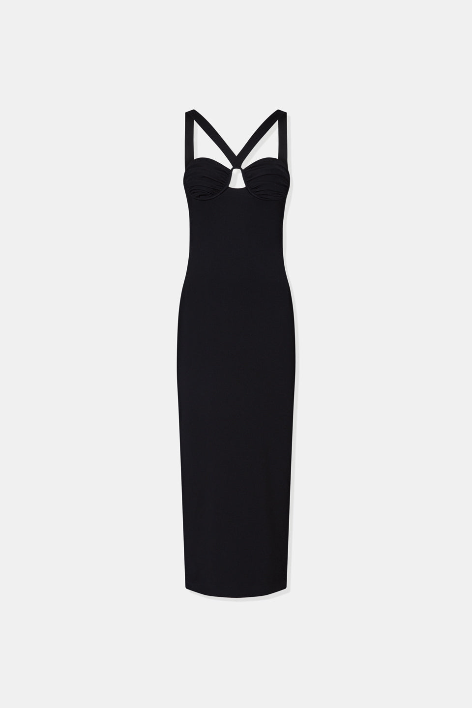Ruched Venus Dress - Black