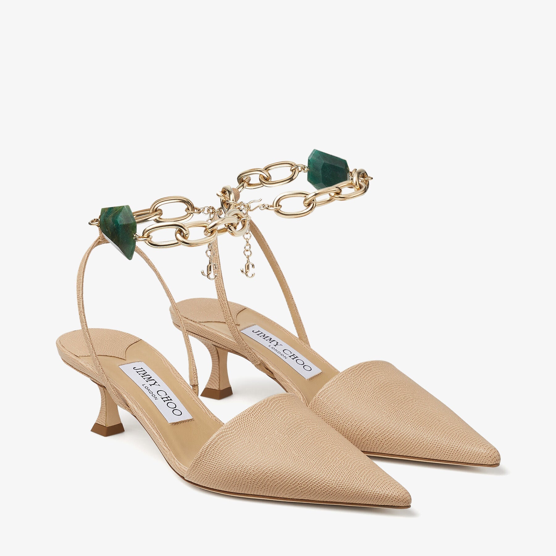 Rue 50 pumps in leather - Barley