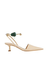 Rue 50 pumps in leather - Barley