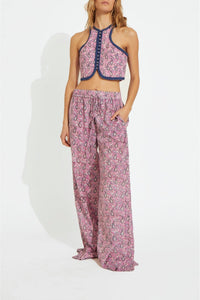 Pantalon Runner coupe droite fluide - Pink