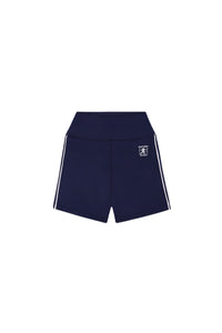 Short cycliste à surpiqûres à liseré - Navy