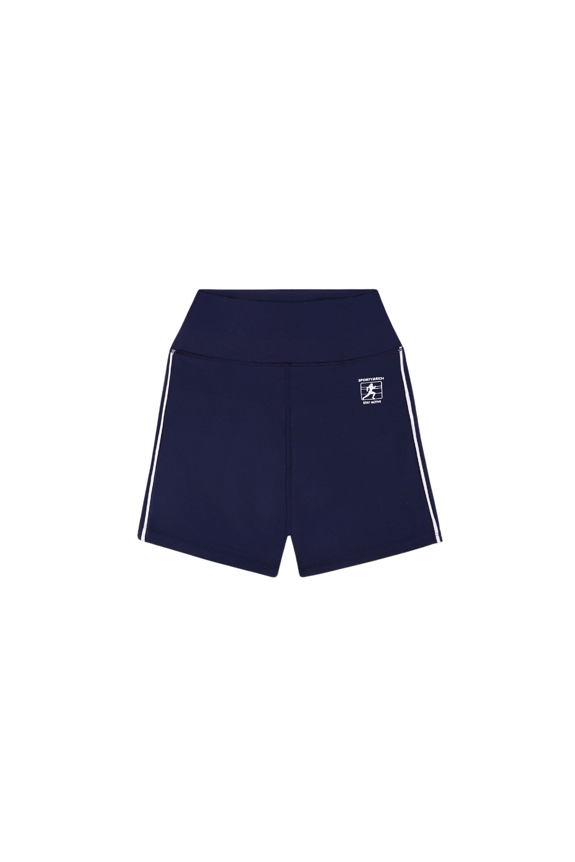 Short cycliste à surpiqûres à liseré - Navy