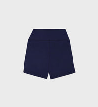 Short cycliste à surpiqûres à liseré - Navy
