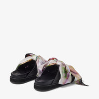 Sandales plates Ruzah en cuir - Black & Multi