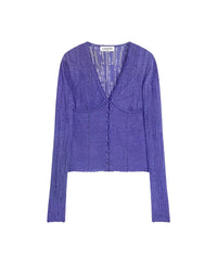 ZZNO STOCK BLEUET TOP LINGERIE MANCHES LONGUES