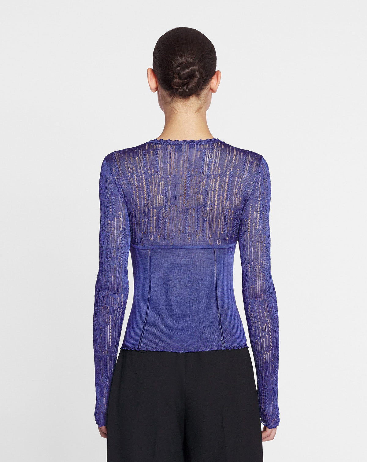 ZZNO STOCK BLEUET TOP LINGERIE MANCHES LONGUES