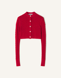 Cardigan dentelle - Rouge anemone