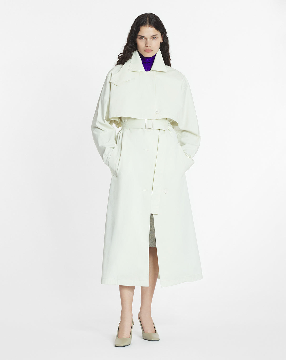Trench-coat - Blanc casse