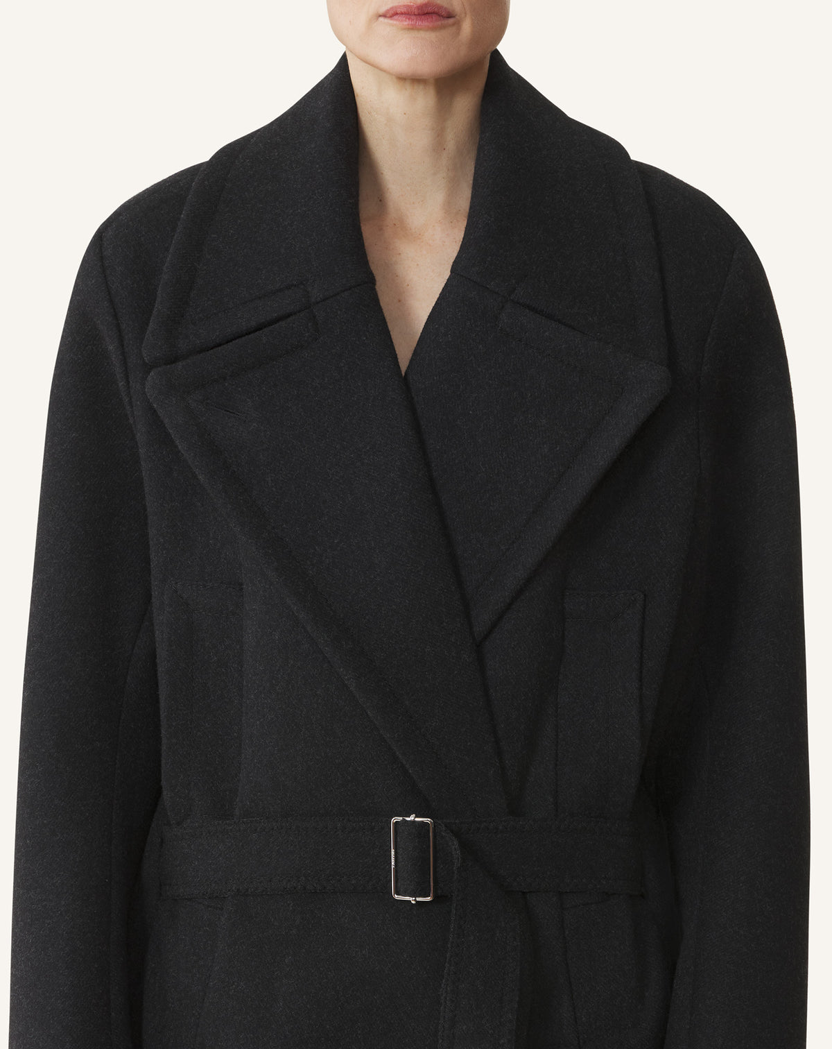 Caban long - Anthracite