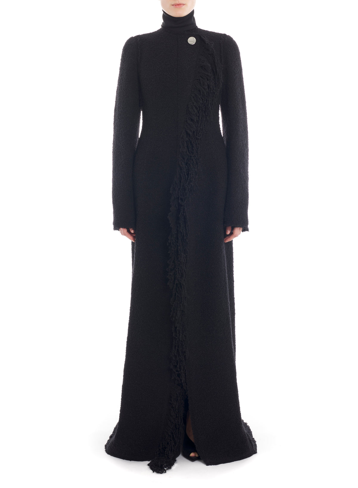Manteau long ajusté - Noir