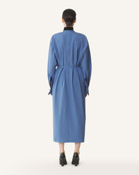 Robe chemise - Bleu jeanne