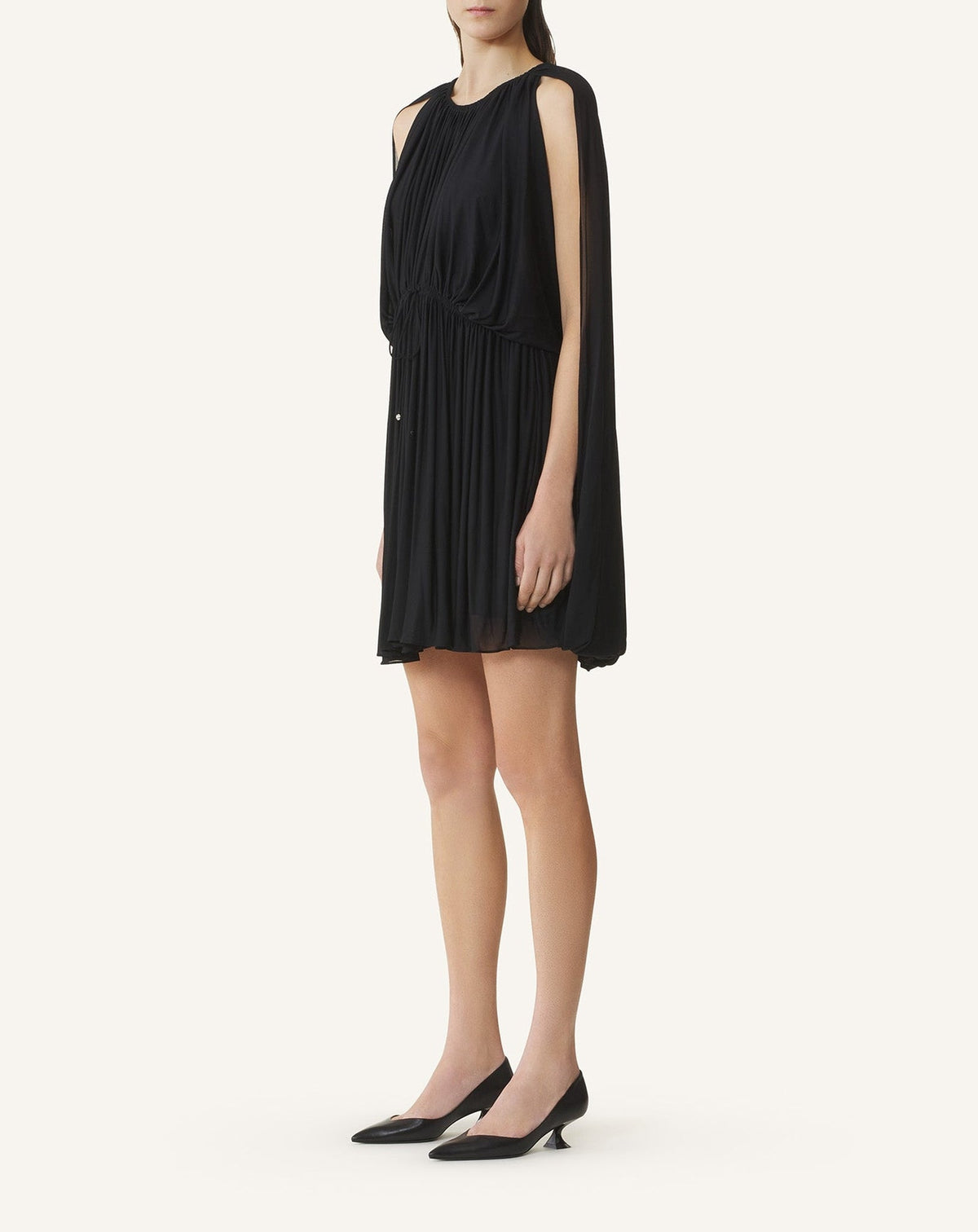 Boétie - mini robe drapée - Noir