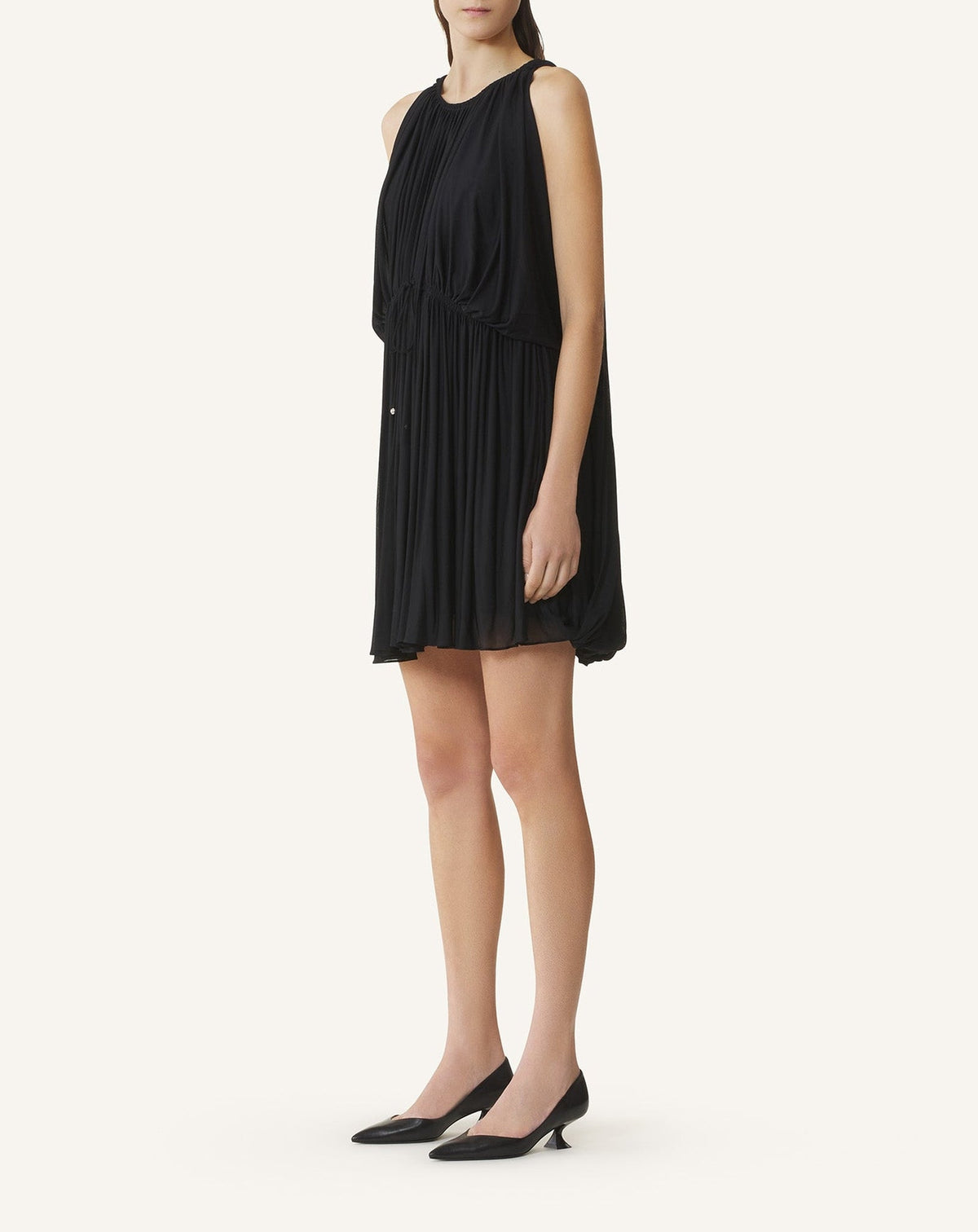 Boétie - mini robe drapée - Noir