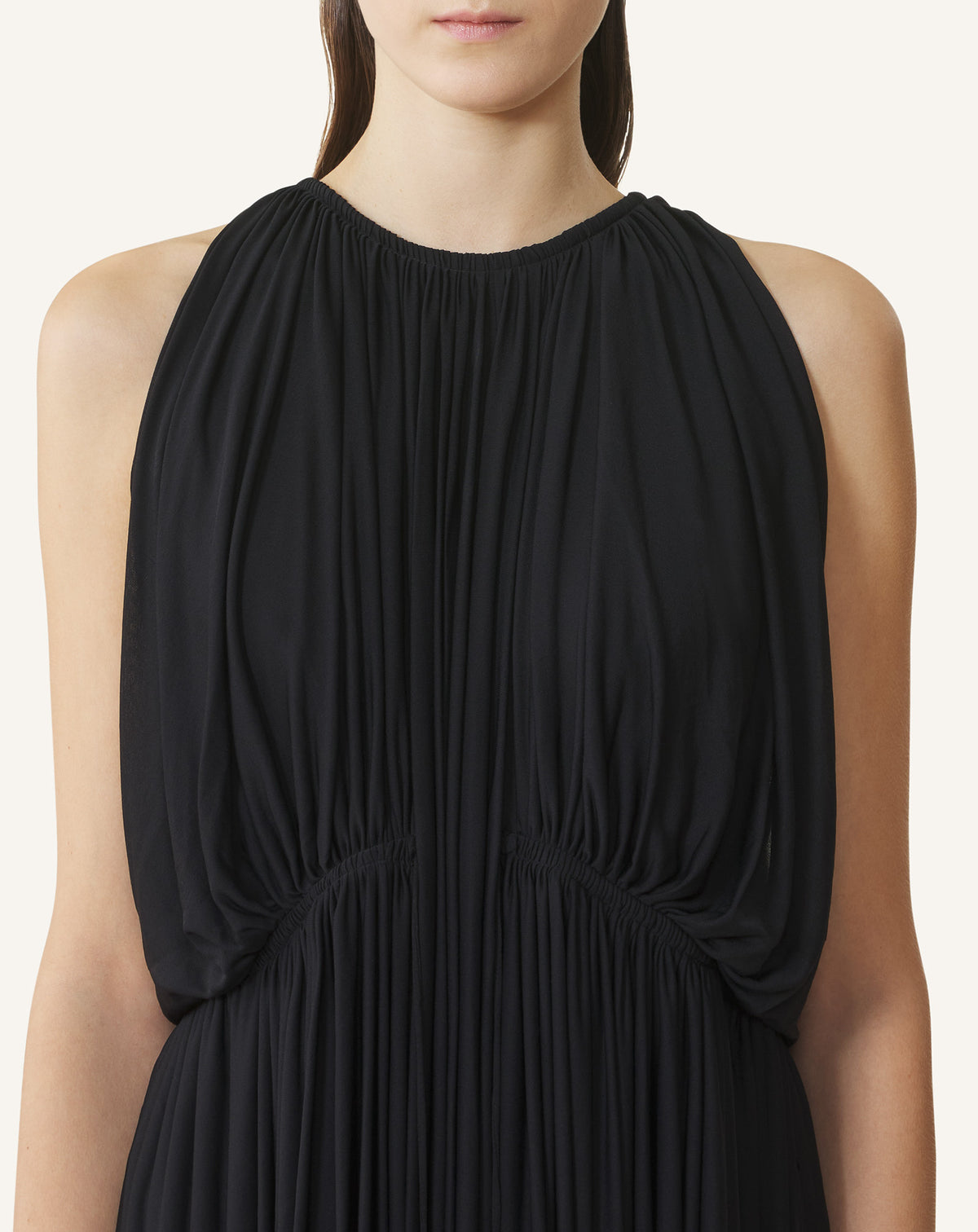Draped silk Boétie dress - Black