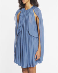 Boétie - mini robe drapée - Bleu fume clair