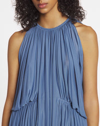 Boétie - mini robe drapée - Bleu fume clair