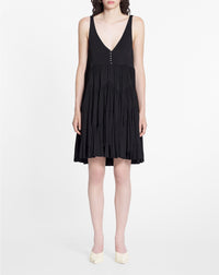 Robe courte sans manches - Noir