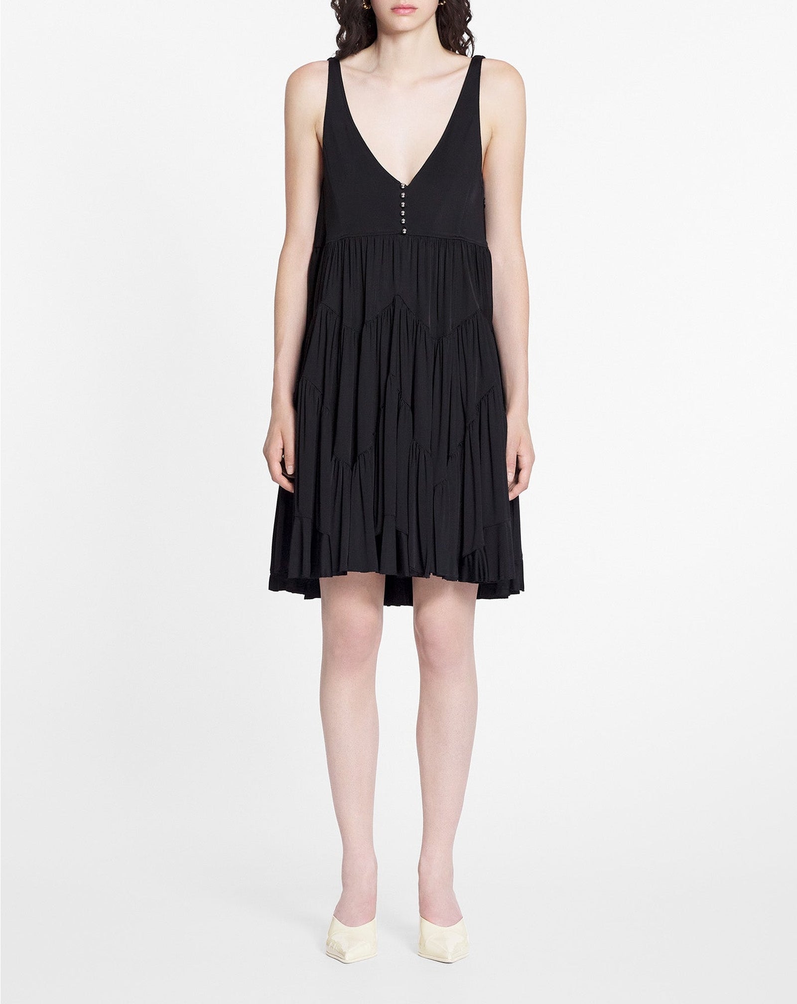 Robe courte sans manches - Noir