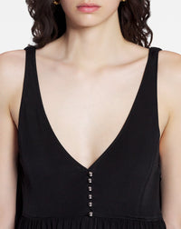 Robe courte sans manches - Noir
