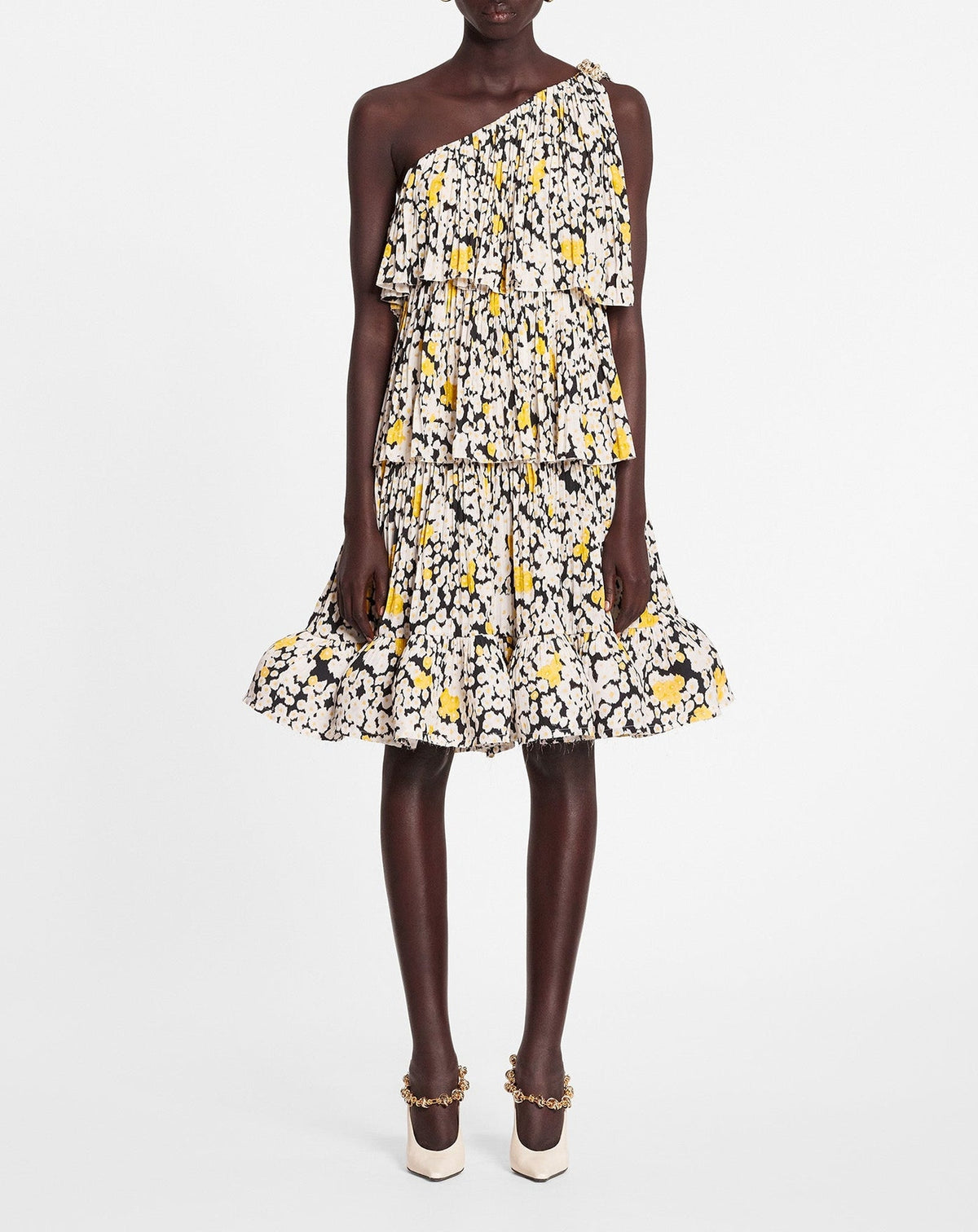 Robe courte asymétrique - Noir