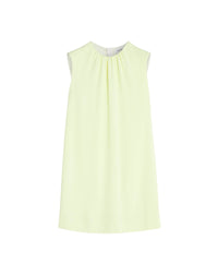 Robe courte à col froncé - Citron