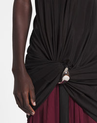 Bavarde - robe bustier longue - Marron foncé