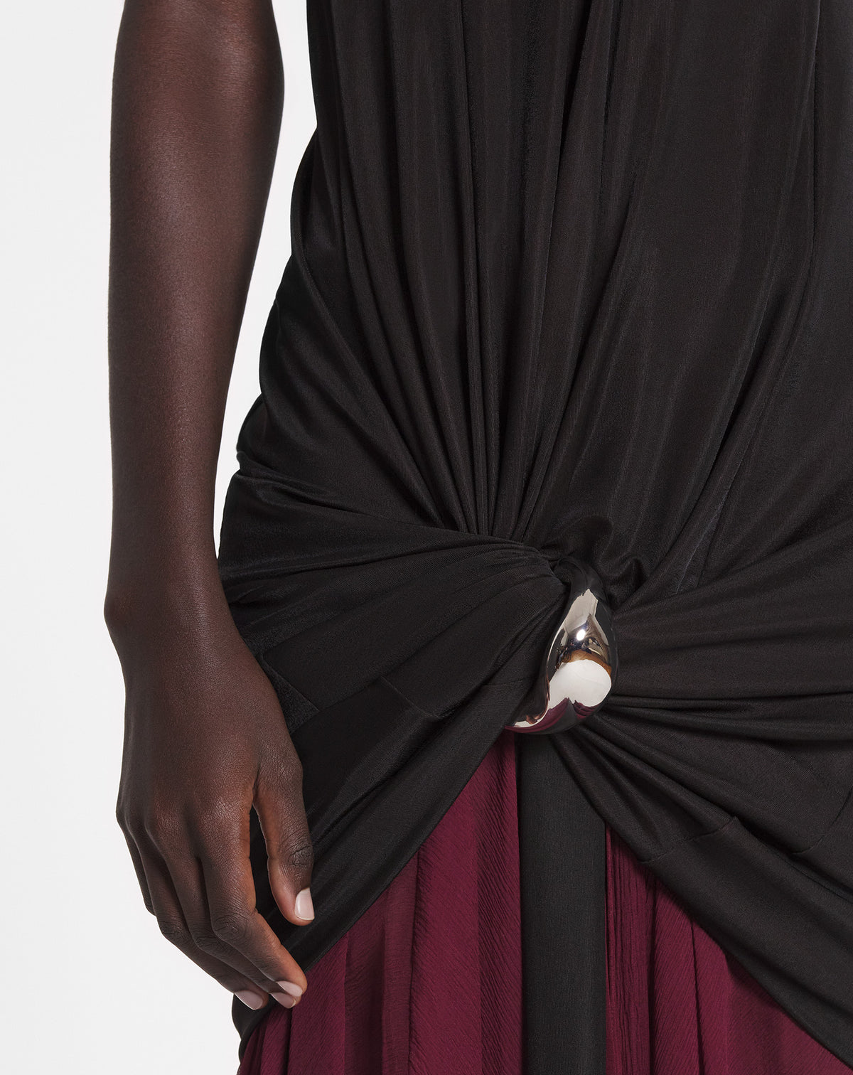 Bavarde - robe bustier longue - Marron foncé