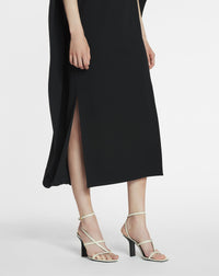 Antinea - robe cape bijou - Noir