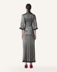 Robe midi col cheminée - Noir