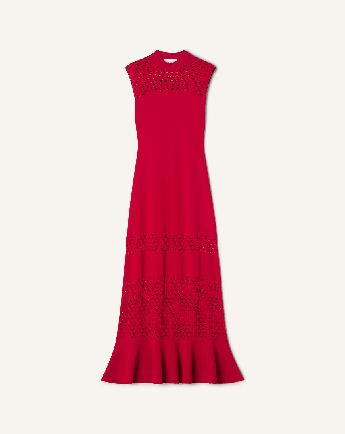 Robe dentelle - Rouge anemone