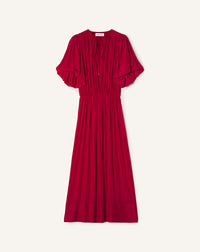Robe à manches bouffantes - Rouge anemone