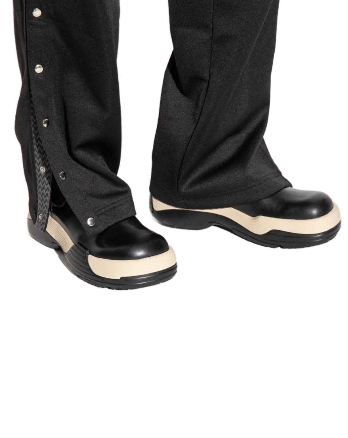 Bottines Flash-x en cuir - Noir & Creme