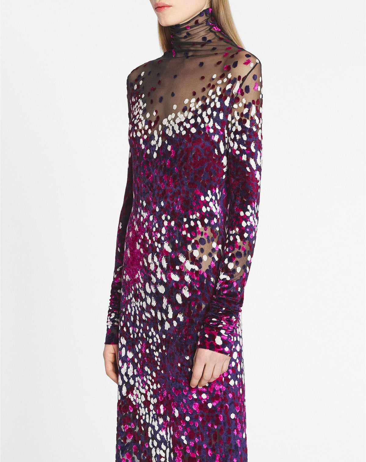 Robe manches longues - Fuchsia & Encre Japonaise