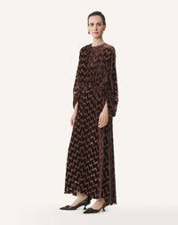 Robe midi cintrée - Mocca