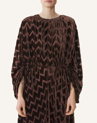 Robe midi cintrée - Mocca