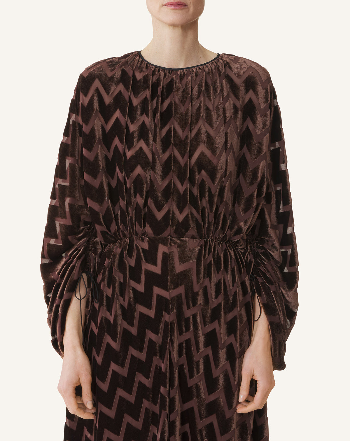 Robe midi cintrée - Mocca