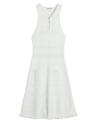 Robe courte côtelée - Ecru