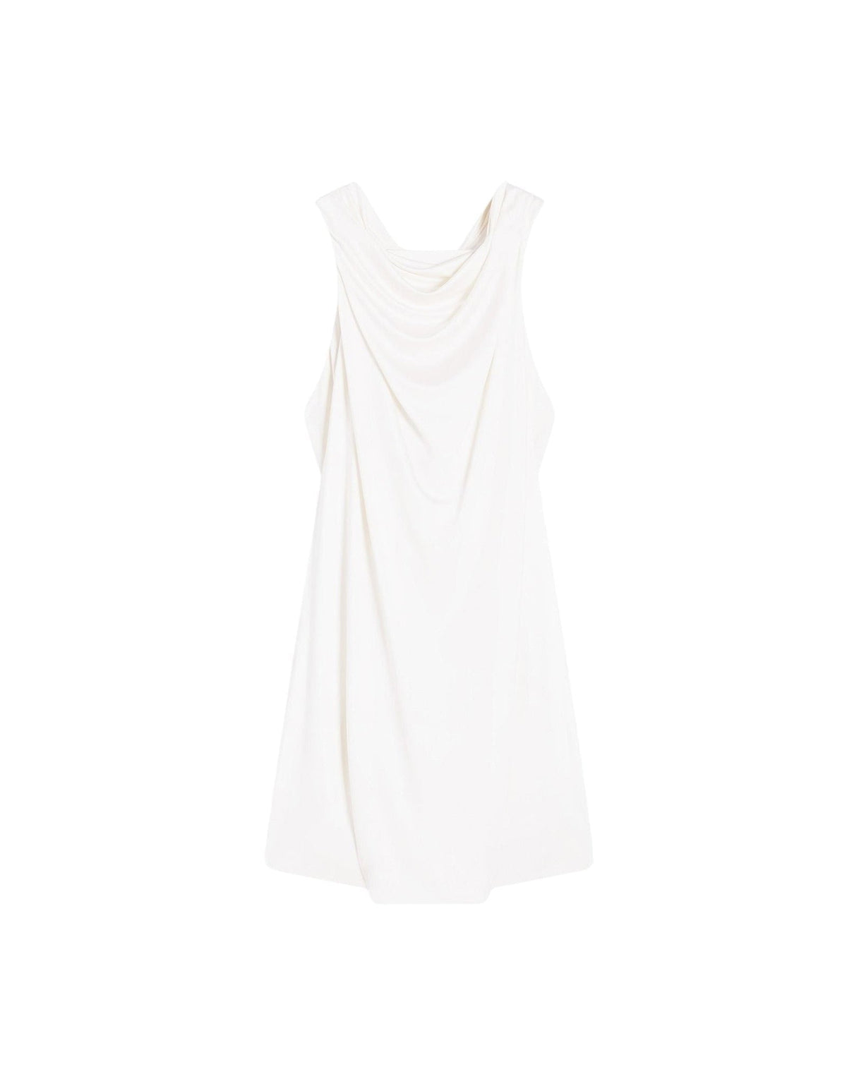 Robe foulard avec dos torsadé - Creme