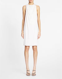 Robe foulard avec dos torsadé - Creme