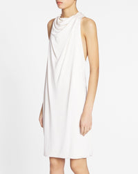 Robe foulard avec dos torsadé - Creme