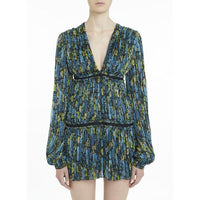 ZZNO STOCK BLEU AZUR FLOWER MINI DRESS