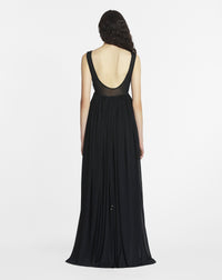 Robe Adonis ballerine en soie - Noir