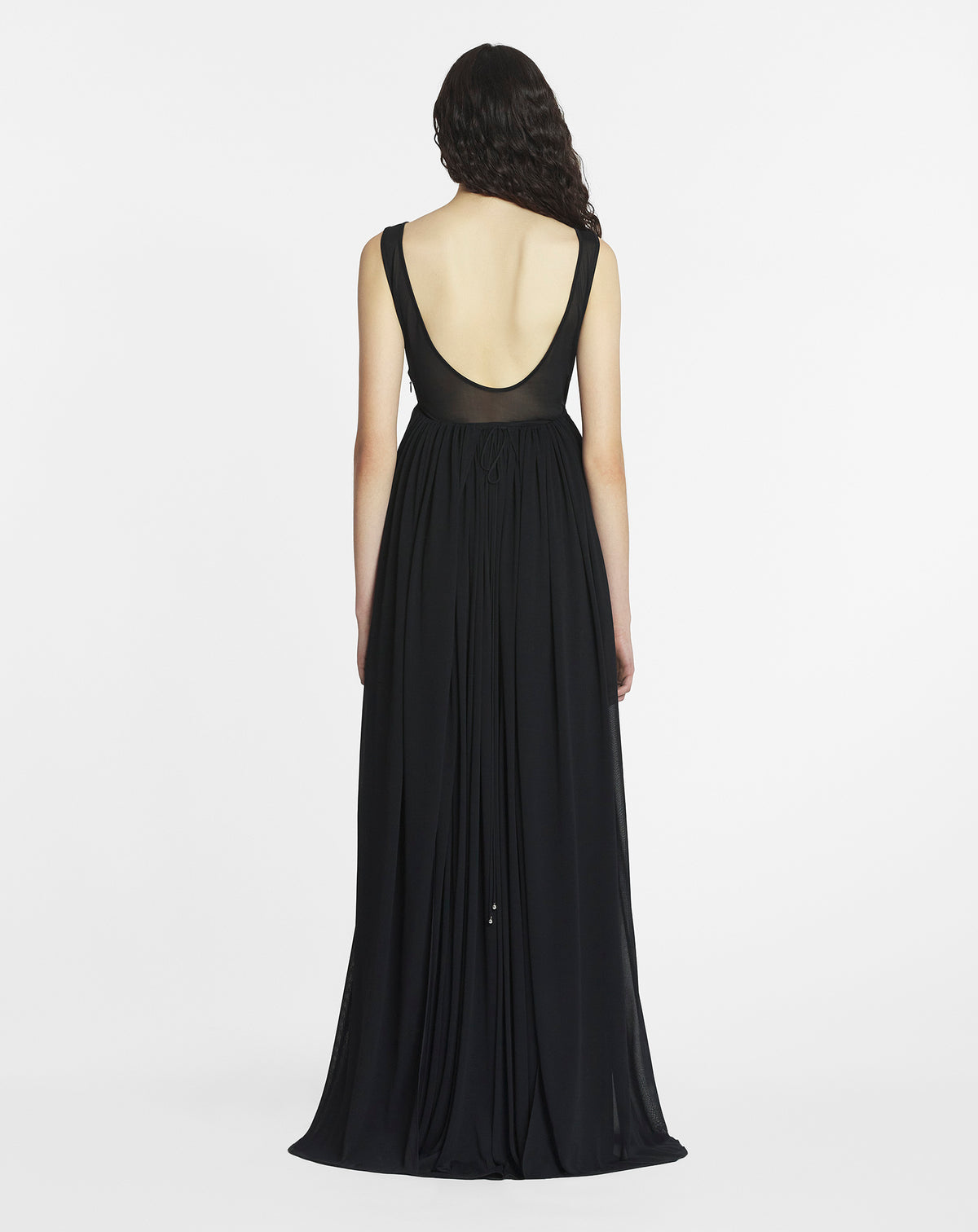 Robe Adonis ballerine en soie - Noir