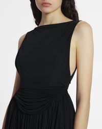 Robe Adonis ballerine en soie - Noir