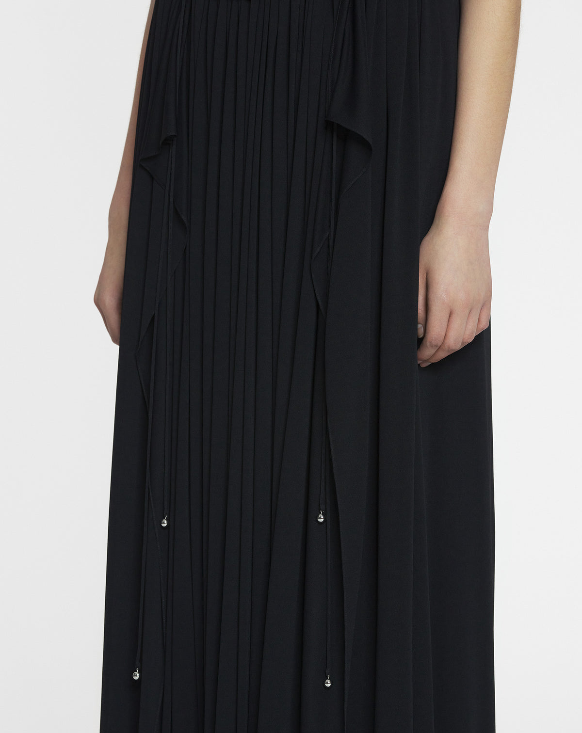 Robe Adonis ballerine en soie - Noir
