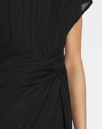 Robe longue à détail noué - Noir
