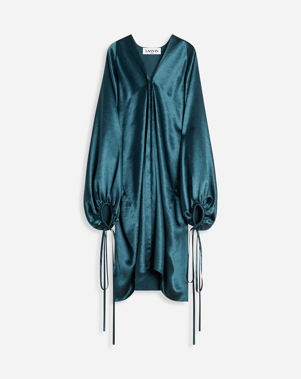 ZZNO STOCK VERT FORET ROBE MANCHES BALLON