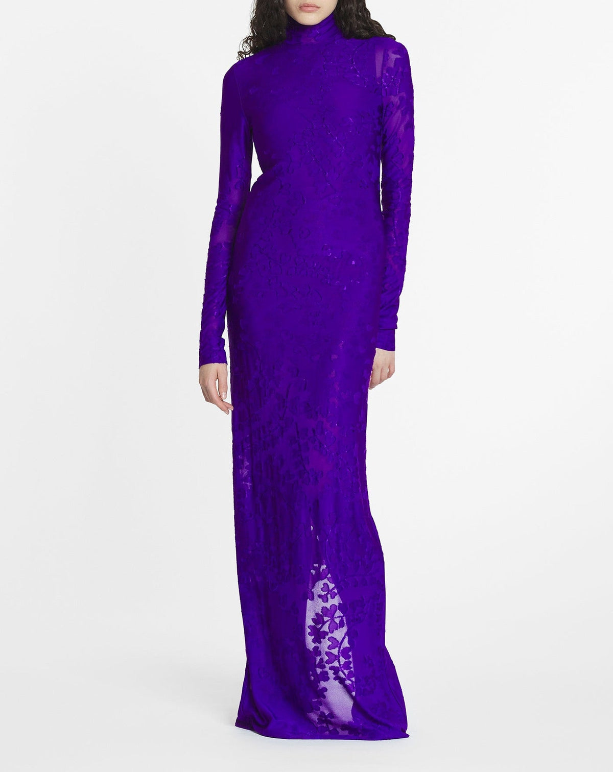 Aede - robe longue en jacquard - Anemone